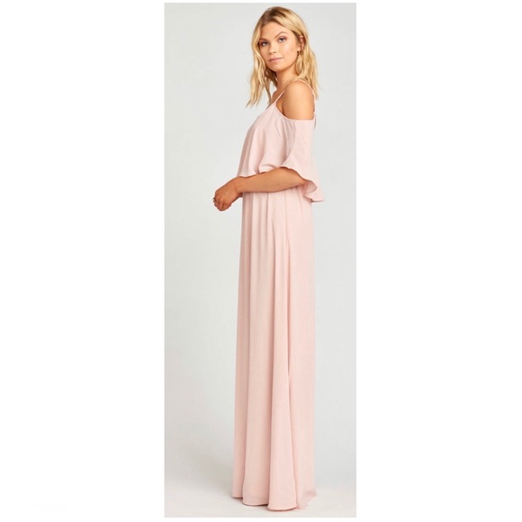 SHOW ME YOUR MUMU PINK COLD-SHOULDER RUFFLE MAXI DRESS - Picture 6 of 12